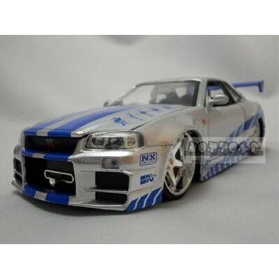 ワイルドスピードミニカー　1/24　JadaTOYS　ワイルドスピード スカイライン GTR　シルバー/ブルー 　　予約商品｜hottoys-c2｜02