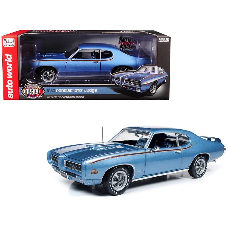 ミニカー 1/18 AUTOWORLD 1969 Pontiac GTO Judge ブルー 1000台 ミニカー 1/18 AUTOWORLD 1969 Pontiac GTO Judge ブルー 1000台