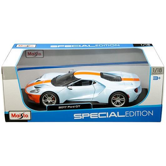 ミニカー 1/18 maisto 2017 フォード GT #なし 水色/オレンジ