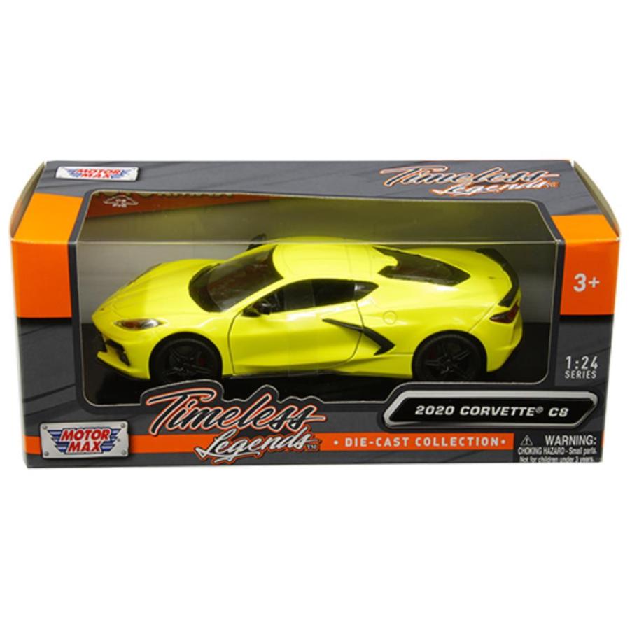 1/24コルベット ミニカー 黒とオレンジのフレイムデザイン 1/24