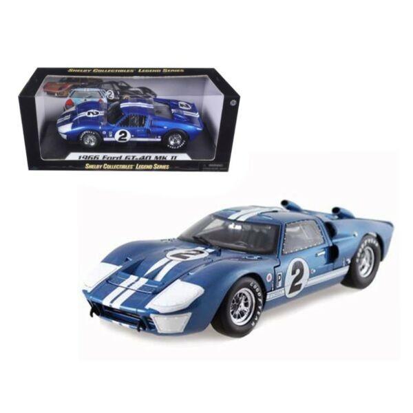 1/18 フォード GT40 Mk.II #60 ダイキャストミニカー ミニカー 1/18 SHELBY COLLECTIBLES 1966 フォード GT40 MK2 ＃2 青色