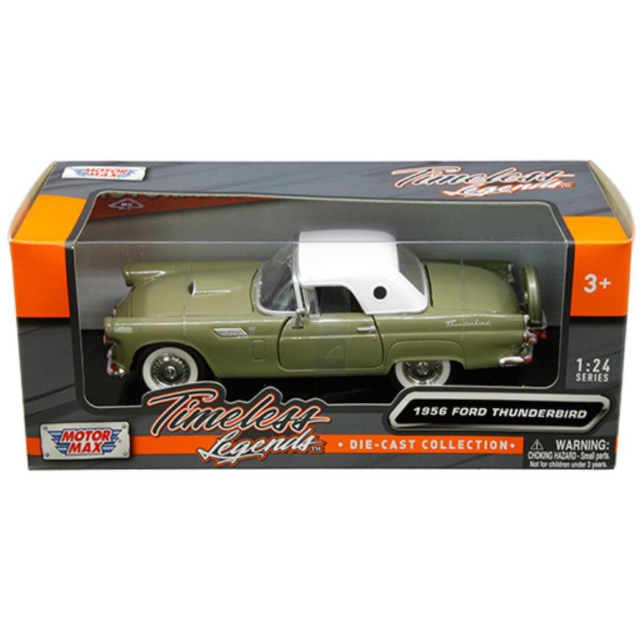 ミニカー Motormax 1 24 1956 フォード サンダーバード オリーブ色 アメ車 1956 Ford Thunderbird 限定モデル予約商品 Hottoys 通販 Yahoo ショッピング