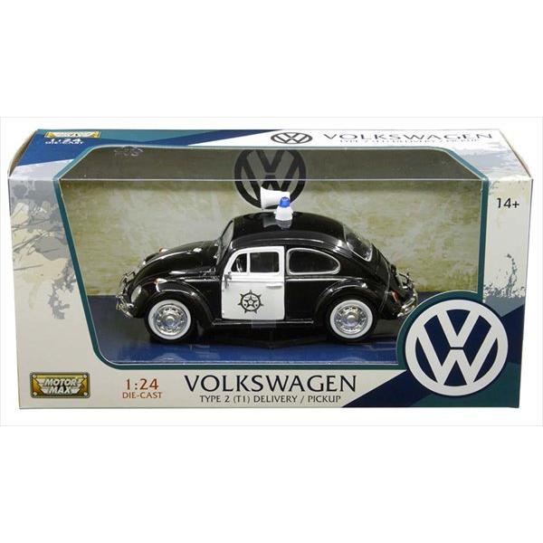 （美品）ワーゲンビートル　パトカーver.　海外購入 ミニカー 1/24 MOTORMAX 1966 VW フォルクスワーゲン ビートル