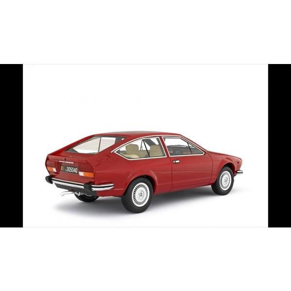ミニカー アルファロメオ・アルフェッタ GTV 2000 赤色 1/18 LRM ALFA