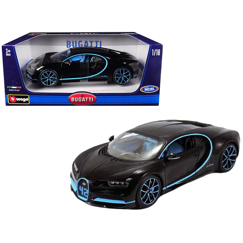 ミニカー 1/18 ブラゴ ブガッティ シロン 42 Edition 黒/青 限定 ミニカー 1/18 ブラゴ ブガッティ シロン 42 Edition 黒/青 限定