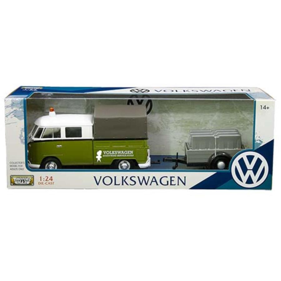 ミニカー 1/24 MOTORMAX VW ワーゲンバス ダブルキャブ