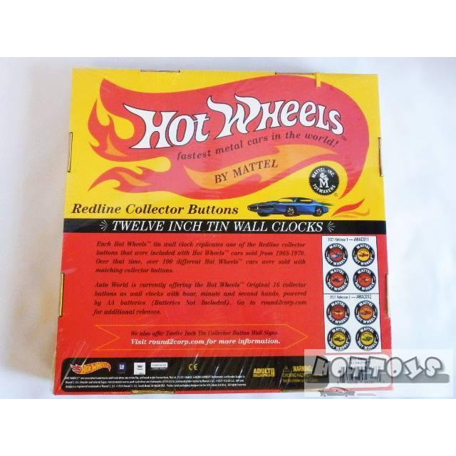 壁掛け時計 アメリカンプレート ブリキ看板 HotWheels ホットウィール