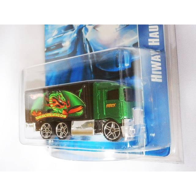 ミニカー 1/64 HotWheels HIWAY HAULER トラック DRAGON WAGON 緑色