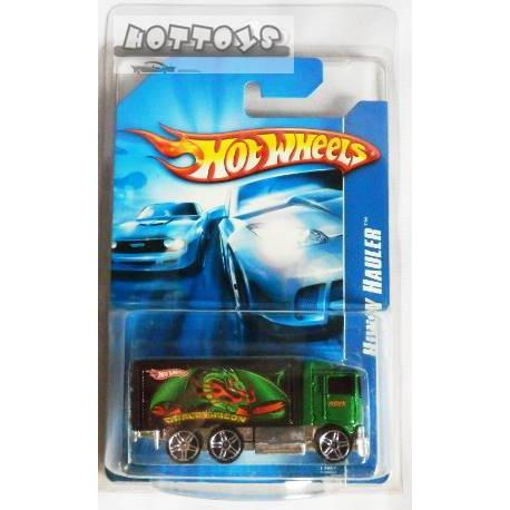 ミニカー 1/64 HotWheels HIWAY HAULER トラック DRAGON WAGON 緑色