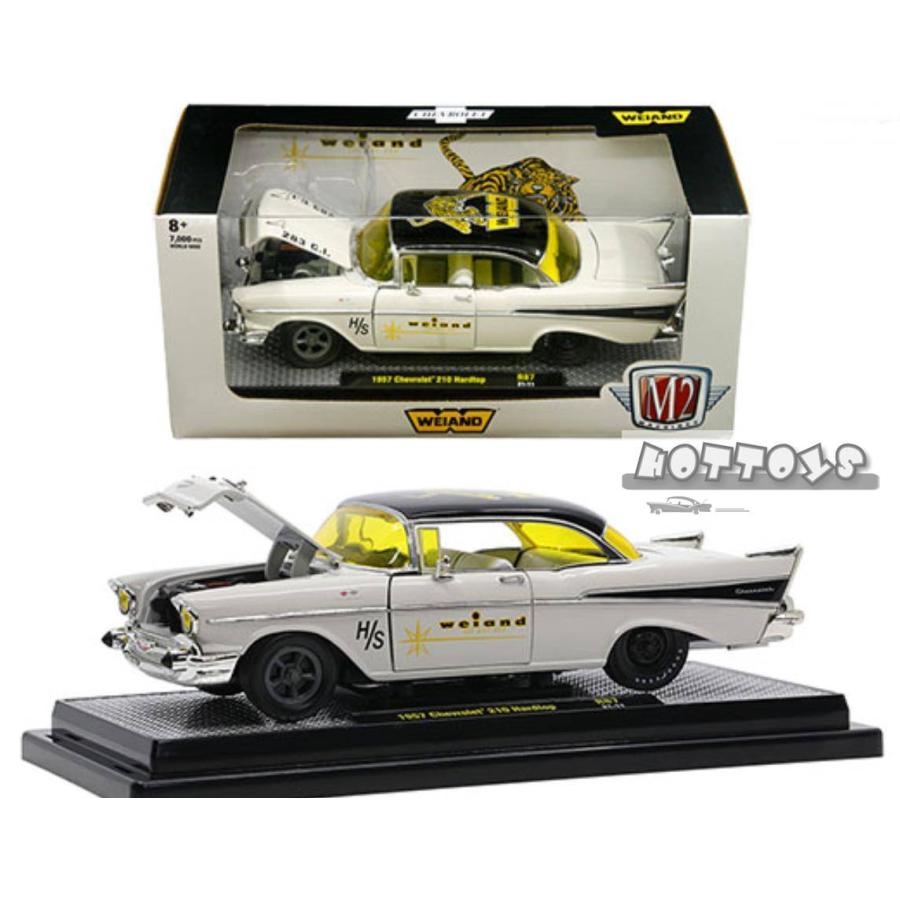 ミニカー 1/24 M2 1957 シボレー・ベルエア Weiand カスタム仕様 白色