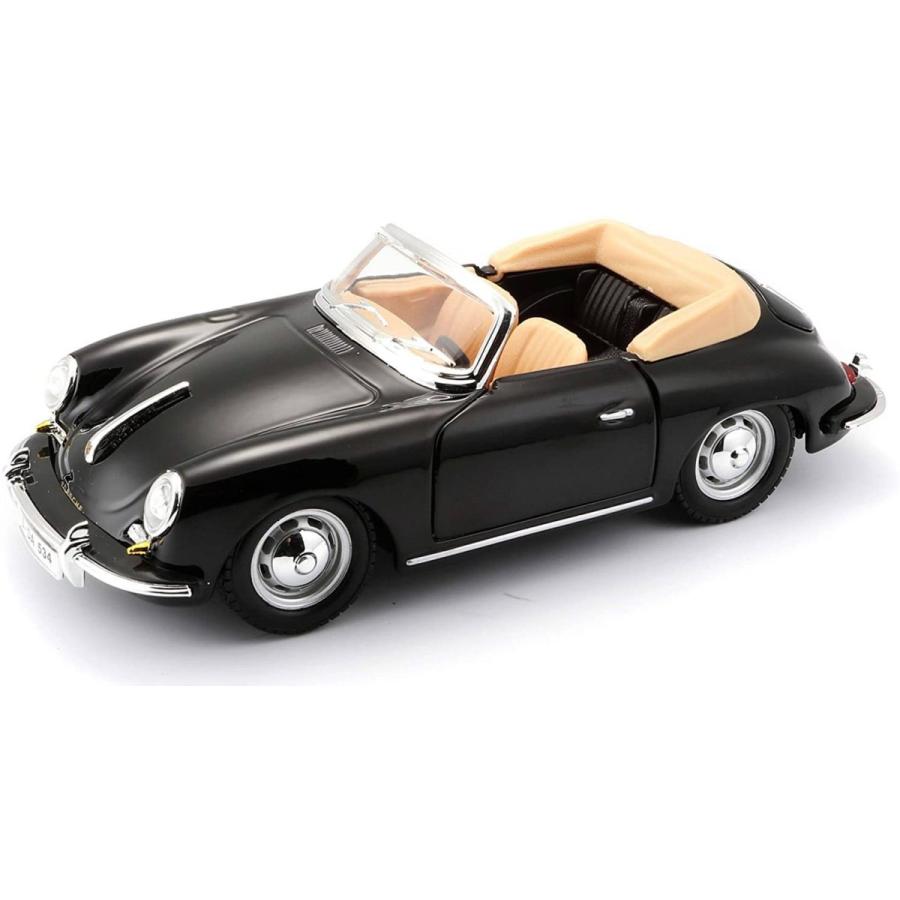ミニカー 1/24 ブラゴ ポルシェ 356B コンバーチブル 黒色 Porsche 356
