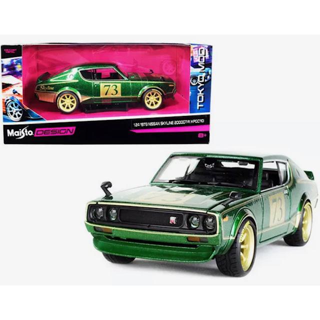 ミニカー　1/24　スカイライン 　ケンメリ　GTR 　レーシング 　ニスモ　 グリーンメタ　2000GTR 　GTR(KPGC110)　maisto　 予約商品 : 1000103639 : HOTTOYS - 通販 - Yahoo!ショッピング