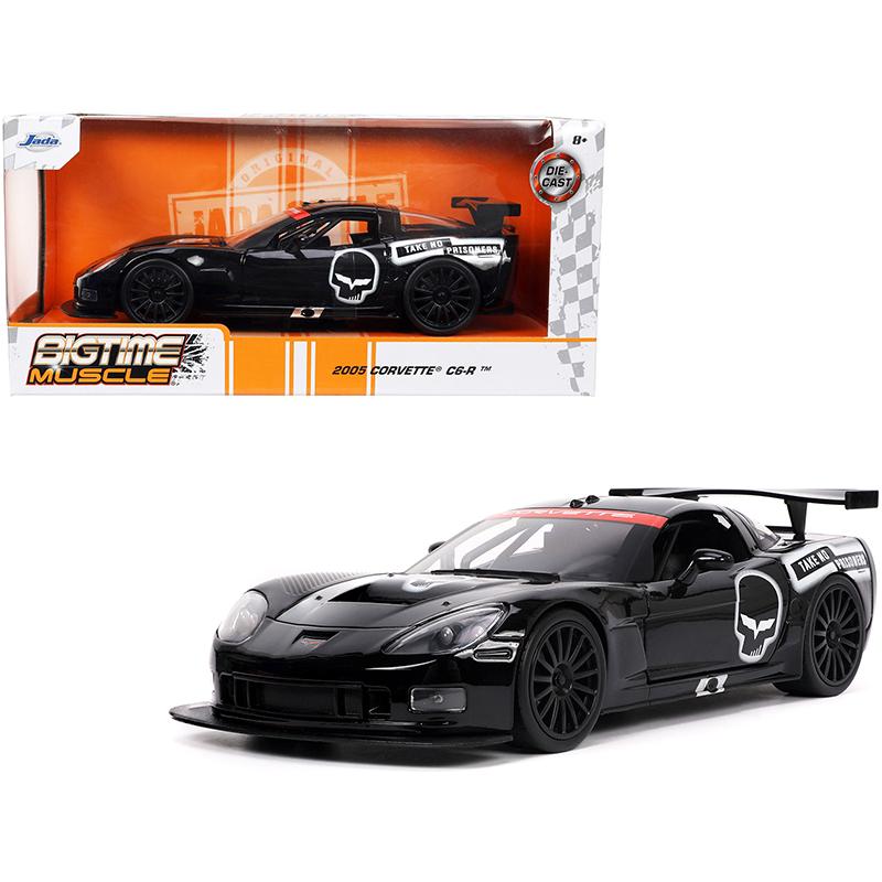 ミニカー 1/24 JadaTOYS 2005 シボレー・コルベット C6R 黒色 ミニカー 1/24 JadaTOYS 2005 シボレー・コルベット C6R 黒色