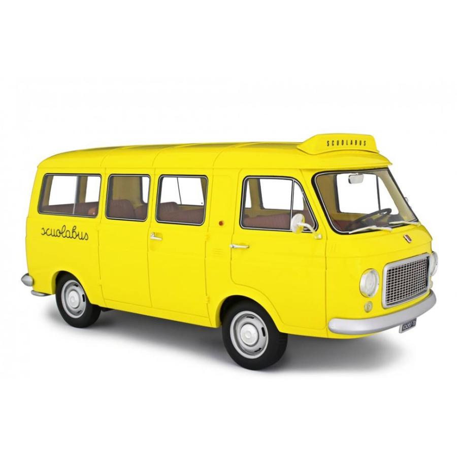 ミニカーFIAT 238 Support car. 中古 ミニカー 1/18 フィアット バン スクールバス 黄色 FIAT 238 1967
