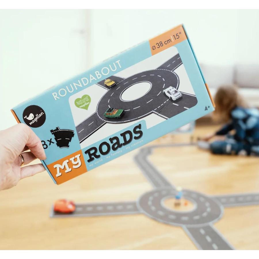 ミニカー 楽しい車・道路ドライブごっこ ロータリーセット 簡単