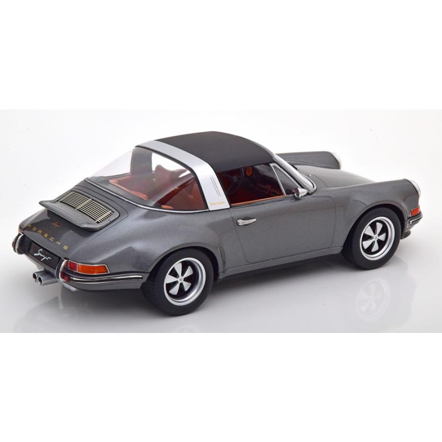 ミニカー 1/18 シンガー ポルシェ タルガ 911 (930） グレー色 KKS