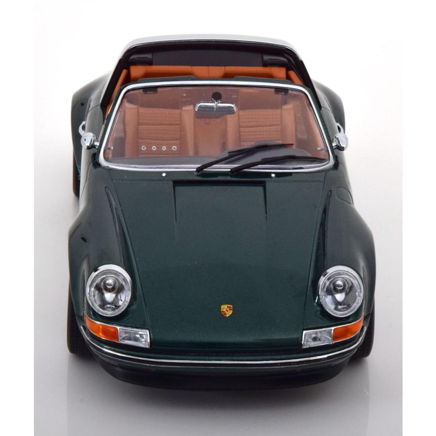 ミニカー 1/18 シンガー ポルシェ タルガ 911 (930） グリーン色 KKS
