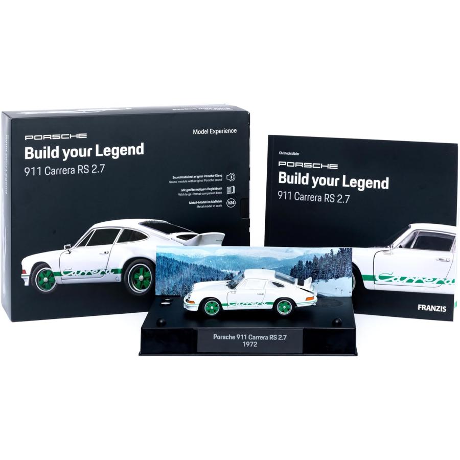 ミニカー ポルシェ 911 カレラ RS 白色 1/43 ジオラマ組み立てキット 