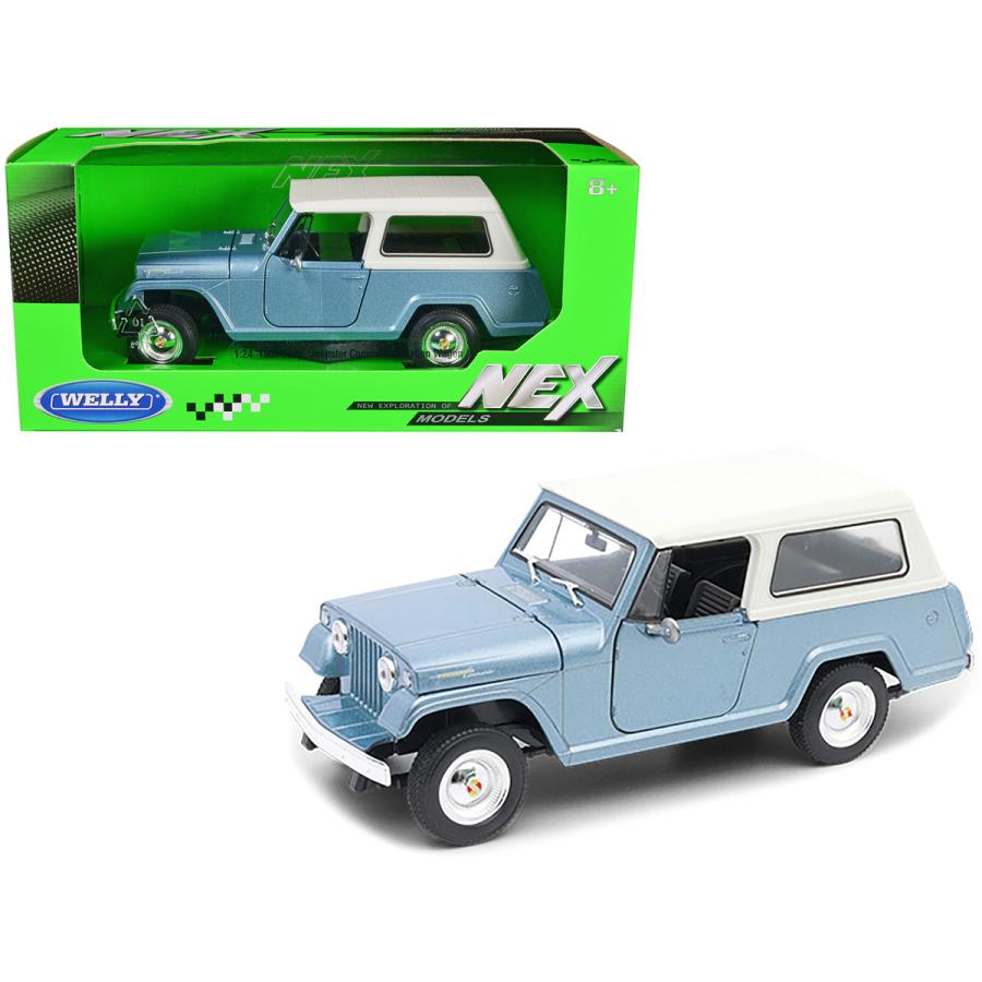 コポー ジープ 車 フィギュア ミニカー 1/24 1967 ジープスター・コマンド ステーションワゴン 水色