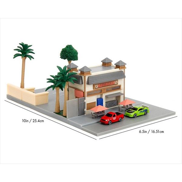 ワイルドスピードミニカー ドムの店カフェシーン ジオラマセット