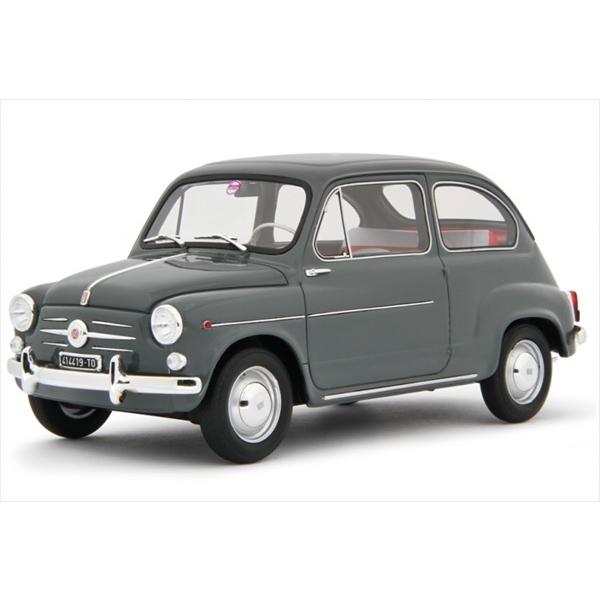 ミニカー 1/18 フィアット 600D グレー色 Fiat 600D Berilna 1960-64