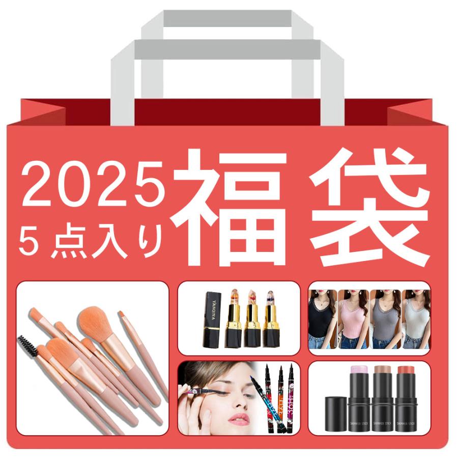 福袋 2025 レディース 5点入りお得 メイクブラシセット リップ