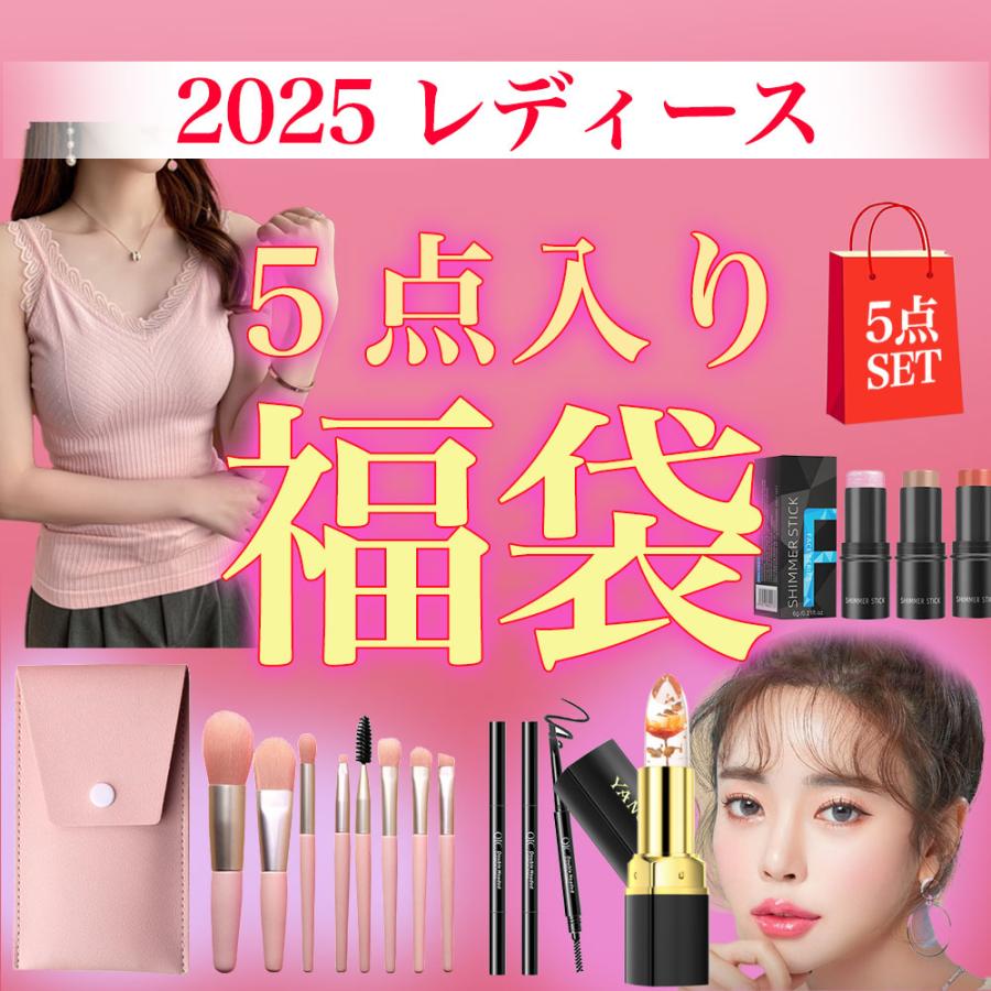 福袋 2025 レディース 5点入りお得 メイクブラシセット リップ