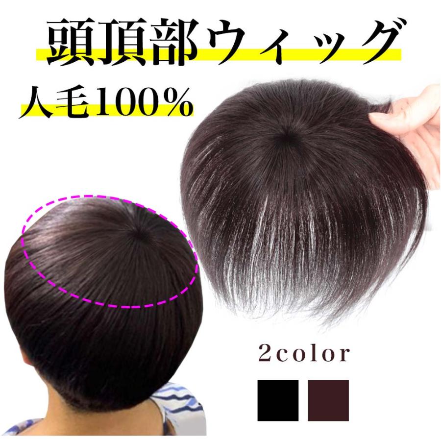 ヘアピース 頭頂部 ウィッグ 人毛100% 自然 つむじ ショート ヘアピース 頭頂部 ウィッグ 人毛100% 自然 つむじ ショート