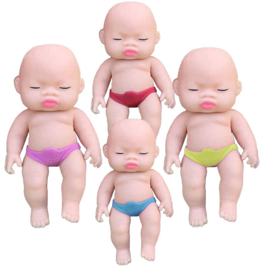 赤ちゃん人形　3体セット スクイーズ 赤ちゃん 人形 ミニ パンツ ストレス 解消 発散 伸びる