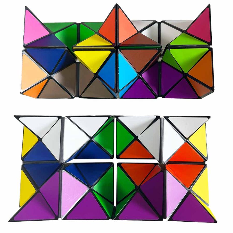 知育玩具 マジックキューブ 2個組 星形立体変形キューブ 折りたたみ 3D