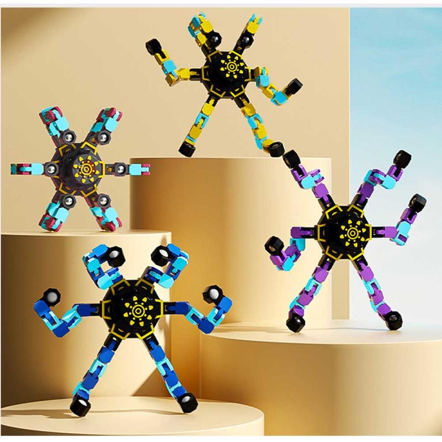 ハンドスピナー 変形可能 指先ジャイロスコープ トランスフォーマー