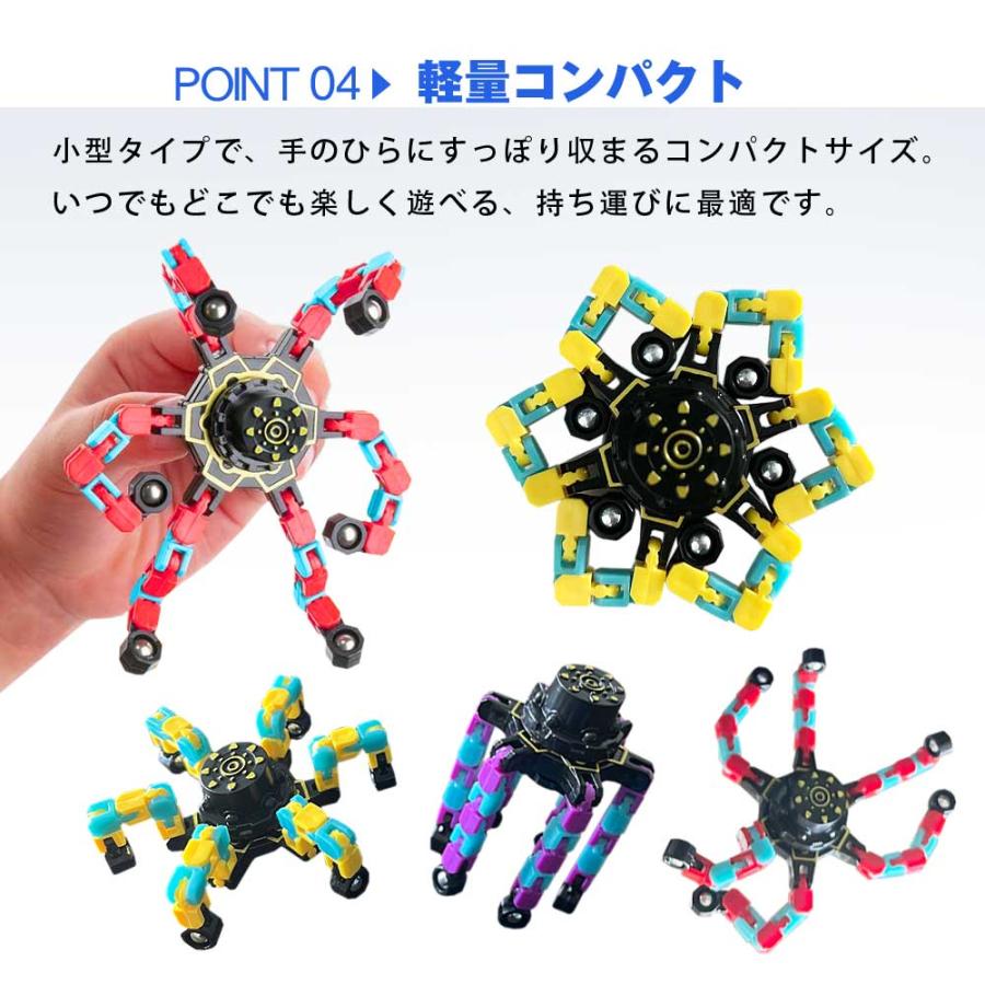 ハンドスピナー 変形可能 指先ジャイロスコープ トランスフォーマー そわそわおもちゃ イライラ解消 集中力 知育玩具 ストレス軽減 ロボット  フィジェットト