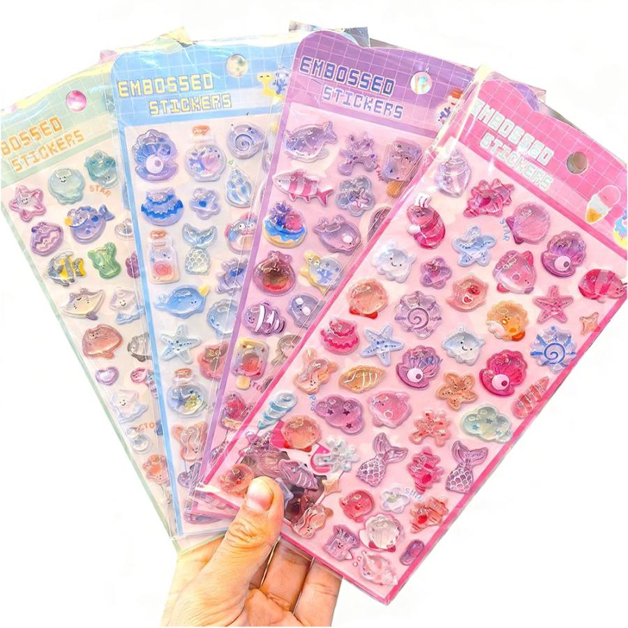当日発送】3Dシール 立体ステッカー ドロップ ぷっくり ご褒美シール