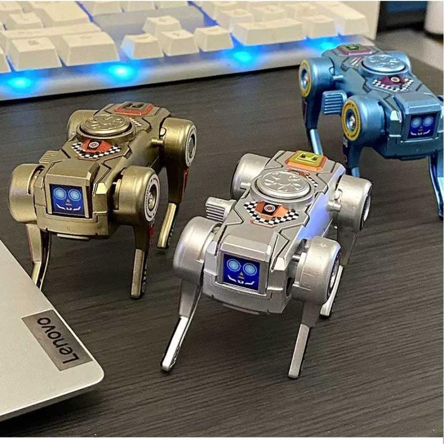 フィジェットトイ ハンドスピナー 変形ロボット玩具 ゼンマイ駆動犬