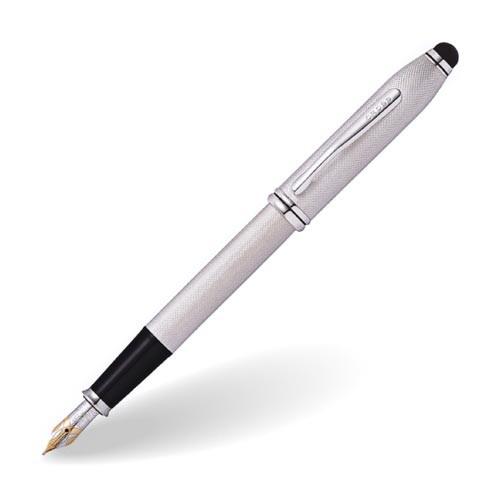 【美品】CROSS タウンゼント　プラチナ　万年筆　ペン先 750 筆記具1【クロス】CROSS 万年筆 タウンゼント プラチナプレート