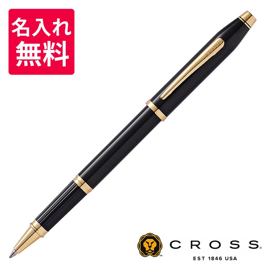 名入れ無料 Cross クロス センチュリーII ブラックラッカー セレクチップ ローラーボール N414-1｜hougado