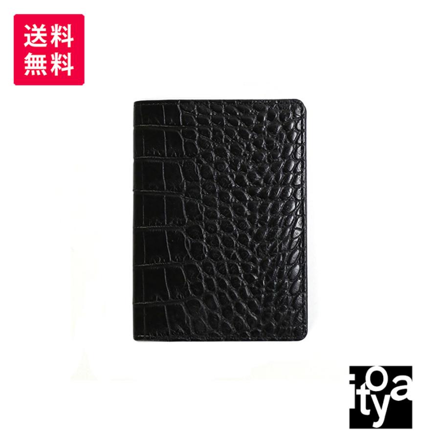 itoya 伊東屋 ROMEO ロメオ クロコ型押し パスポートケース 二つ折り