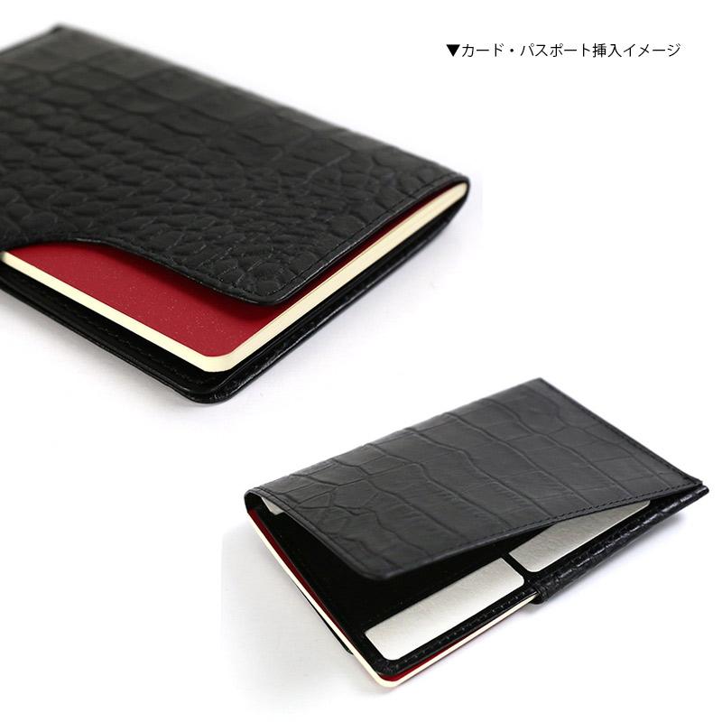 Romeo ロメオ　クロコ型押し　本革　メモパッド　L メモ帳 伊東屋 ITO-YA ROMEO ロメオ クロコ型押し ジョッター 黒