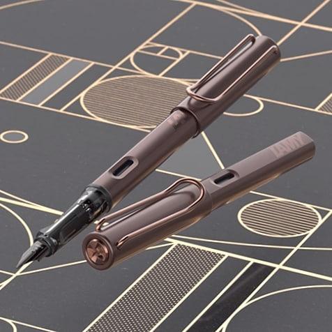 LAMY（ラミー） 名入れ無料 ルクス マロン 万年筆 EF F M 極細 細字 細