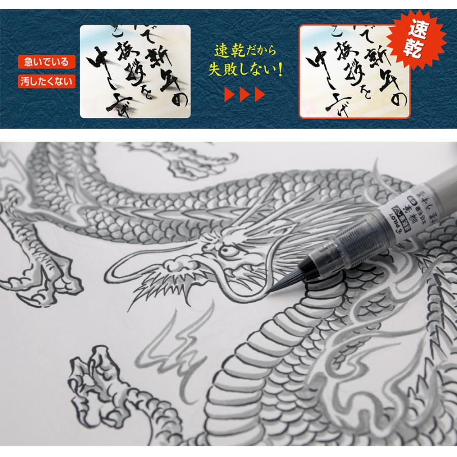 PILOT（パイロット） ネコポスOK 筆ペン 瞬筆 本格毛筆 速乾インキ