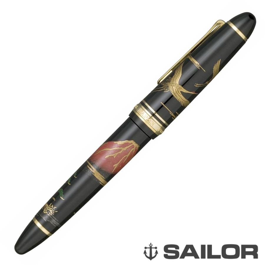 廃盤品♡レア♡新品未使用♡セーラー蒔絵万年筆富士 セーラー万年筆 SAILOR セーラー プロフィット 蒔絵 赤富士に鶴 万年筆