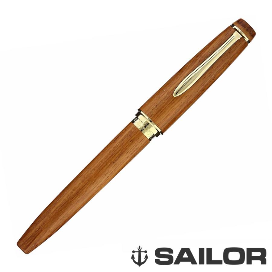 T485-24 SAILOR 万年筆 世界の銘木シリーズ 花梨 14K 80s セーラー