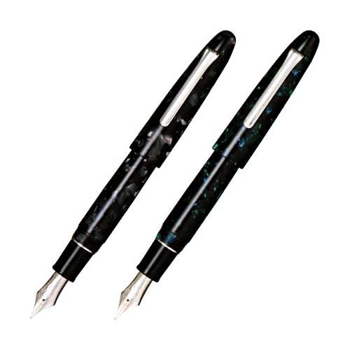 廃盤　レア　セーラー万年筆　キングプロフィット21銀　モザイクブラック　中字 l.jpg