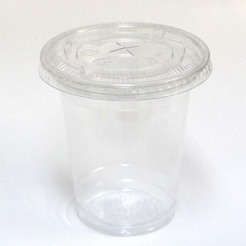 プラカップ 11オンス  330ml ふた付セット/500組　クリア （テイクアウト・業務用）　KP-92-11