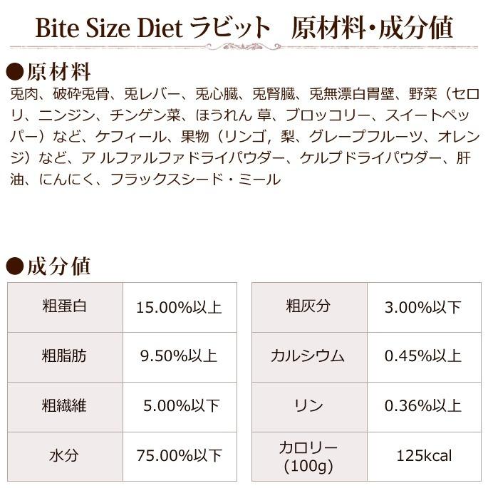 犬 生食 Bite Size Diet バイトサイズ ダイエット ラビット｜houndcom｜07