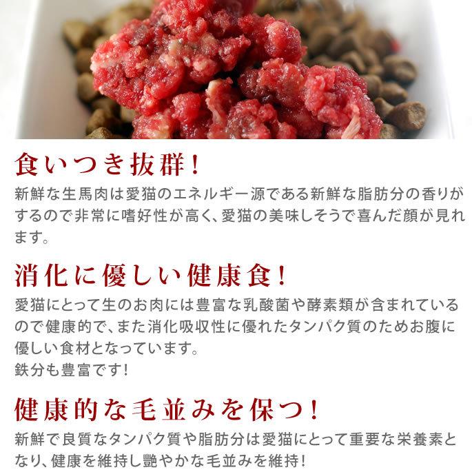 猫用 生肉 馬肉 粗挽き 10kg 500gパック×20＋2 1kgのおまけ付き_3