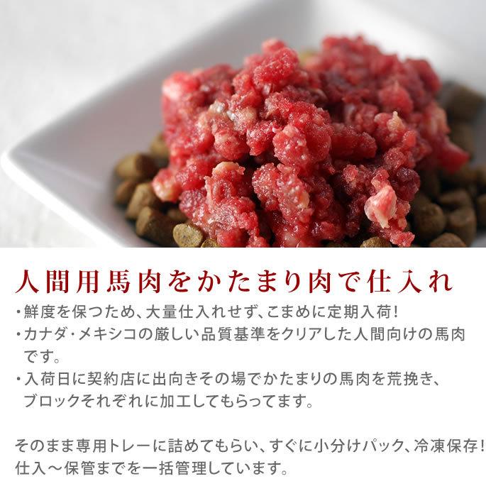 初回 送料無料 猫用 生肉 新鮮 馬肉ミンチ小分けトレー 1kg スターター｜houndcom｜07