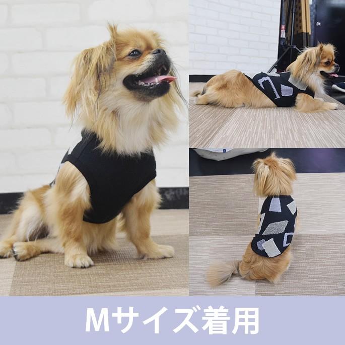 Cinofilo インターシャブロック柄Tシャツ Mサイズ 犬用 ウェア　秋冬　服 |  | 01