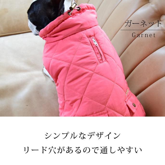 Cinofilo 無地中綿キルトハイネック　撥水加工 2Lサイズ サンドベージュ/コーラルピンク/ガーネット/ブラック　犬用 ウェア　秋冬　服 |  | 01