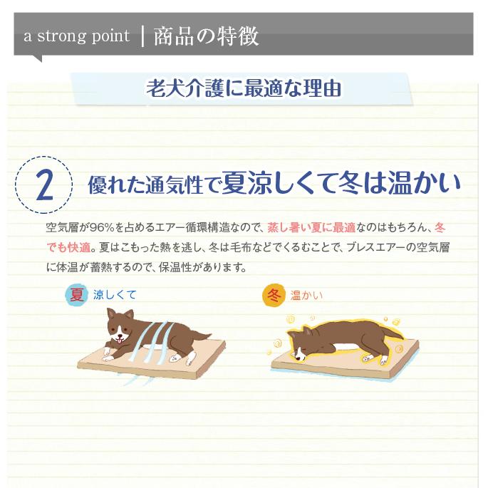 ペットケアマット 体圧分散マット 犬 老犬 ブレスエアーから新素材